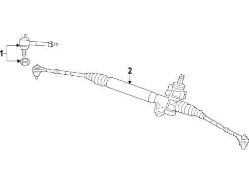 2023 Dodge Durango Steering Column & Wheel, Steering Gear & Linkage, Shaft & Internal Components, Shroud, Switches & Levers Diagram 2