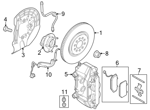 2024 Dodge Hornet PIN KIT-DISC BRAKE Diagram for 68607350AA