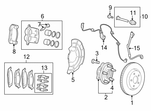 2022 Jeep Grand Cherokee Brake Components Diagram 1