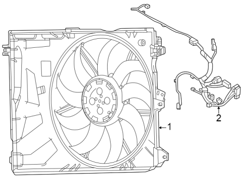 2023 Dodge Hornet FANMODULE-RADIATOR COOLING Diagram for 68475910AC