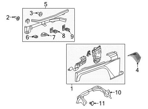 2021 Jeep Wrangler SHIELD-SPLASH Diagram for 68299170AE