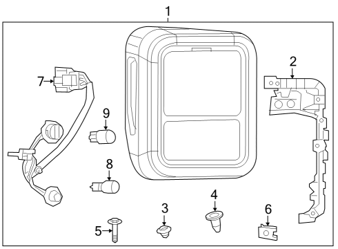 2022 Jeep Gladiator Combination Lamps Diagram 1