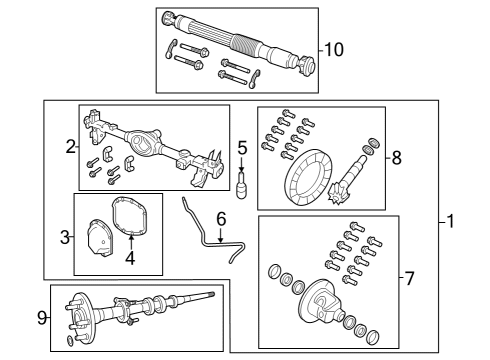 2024 Jeep Wrangler AXLE-SERVICE REAR Diagram for 68639159AA