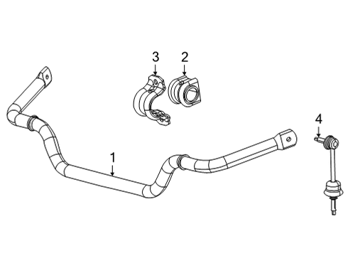 2023 Jeep Grand Wagoneer L Stabilizer Bar & Components - Front Diagram