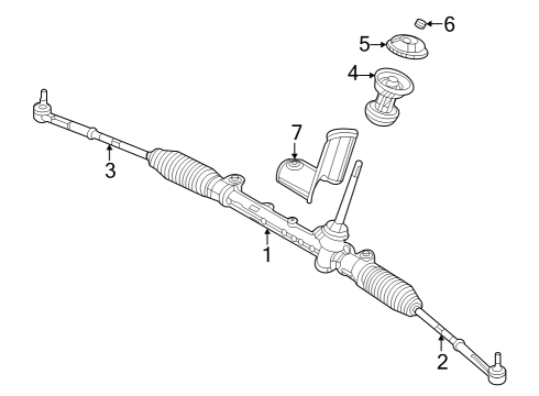 2022 Jeep Grand Cherokee L Steering Column, Steering Wheel & Trim, Shaft & Internal Components Diagram 1
