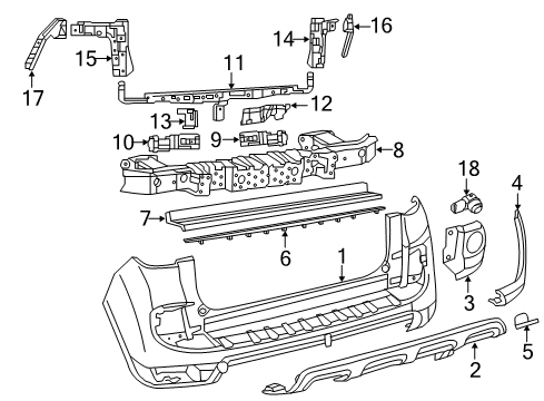 Bumper-Rear Diagram for 68324611AA