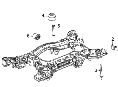 2022 Jeep Grand Cherokee L Suspension Mounting - Rear Diagram