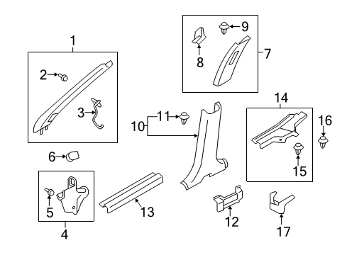 Cover-2ND Seat Anchor Diagram for 7656A179XA