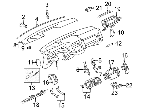 Instrument Panel-Instrument Diagram for MR645436