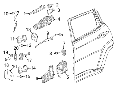 2023 Dodge Hornet MOTOR-WINDOW REGULATOR Diagram for 68610807AA