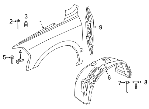 2023 Ram 2500 Fender & Components Diagram