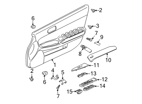 ARMREST-Front Door Diagram for 7640A001XA