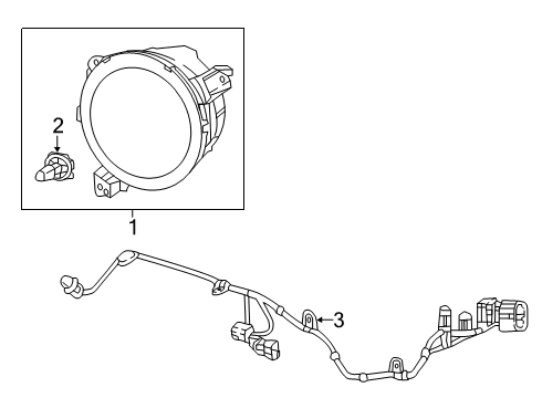 2022 Jeep Gladiator Headlamp Components Diagram 1