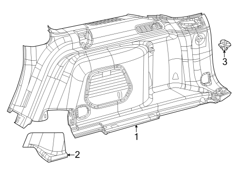 2022 Jeep Grand Cherokee Interior Trim - Quarter Panels Diagram 2