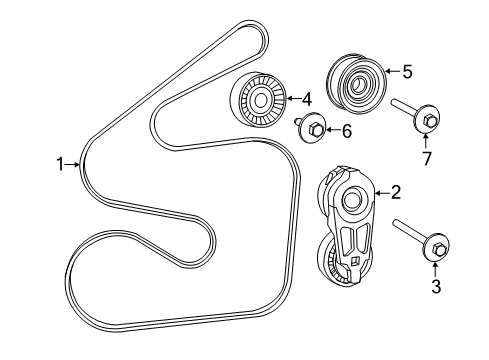 2022 Ram ProMaster 2500 Belts & Pulleys Diagram