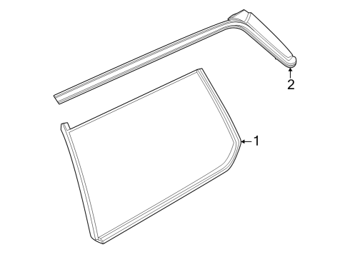 2022 Jeep Grand Cherokee L Glass & Hardware - Quarter Panel Diagram