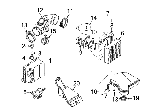 Body-Air Cleaner Diagram for MR258242