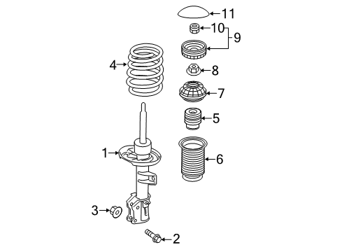 Cover-Suspension STRUT Diagram for 68201090AA