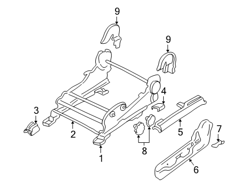 Cover-Front Seat RECLINING ADJUSTER Diagram for MR610693