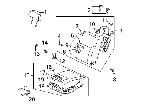 Cover-Front Seat Cushion Diagram for MR966771HB