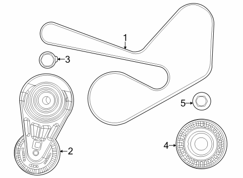 2023 Jeep Compass Belts & Pulleys Diagram