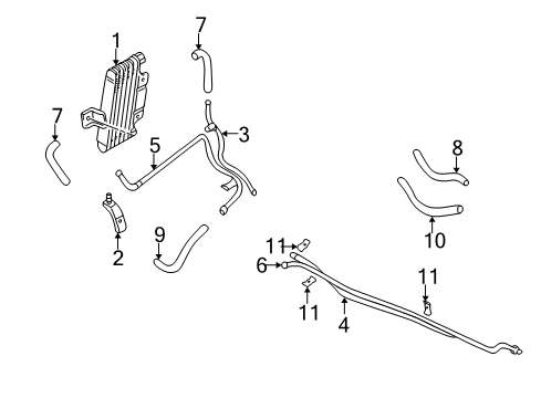 Tube-T/M Oil Cooler Line Diagram for MR486670