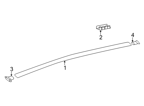 Piece-ROO-Piece-Roof GARNISH End Rear R Diagram for 8726425200