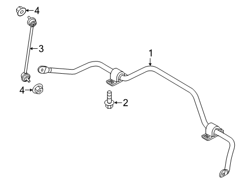 2022 Jeep Renegade Stabilizer Bar & Components - Front Diagram