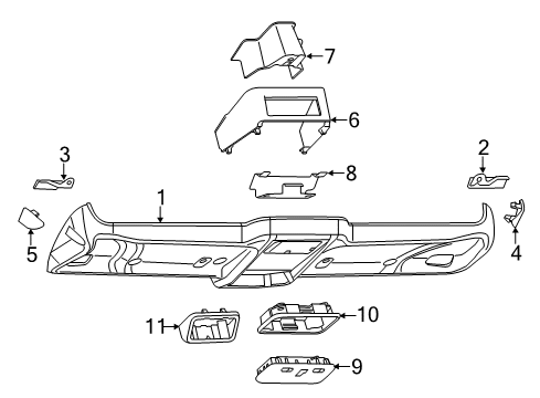 2022 Ram ProMaster 2500 Overhead Console Diagram