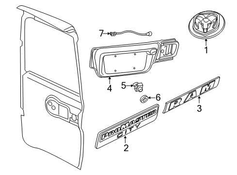 2022 Ram ProMaster City Parking Aid Diagram 1