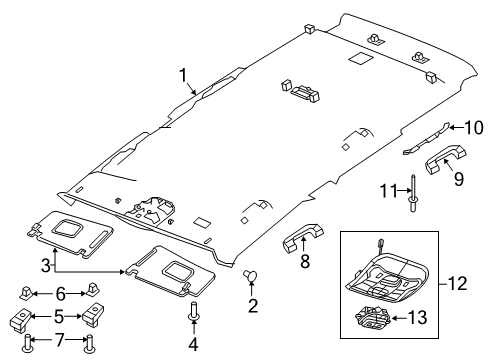 2022 Jeep Renegade Headliner Diagram