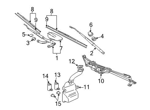 Reservoir-Windshield Washer Diagram for MN169803