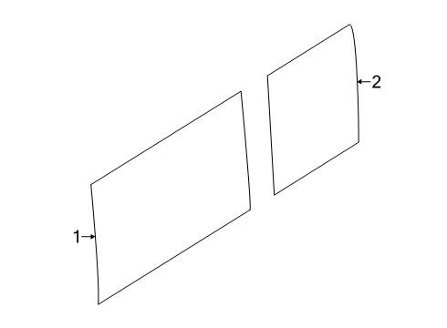 2022 Ram ProMaster 2500 Glass - Side Panel Diagram 2