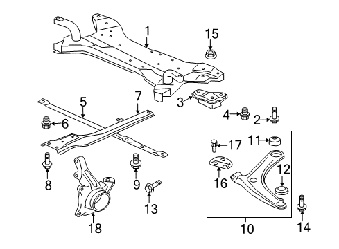 Bar-Front Suspension STABILIZER Bar Diagram for MR316449