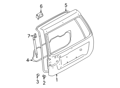 Weather-TAILGATE Diagram for MR242360