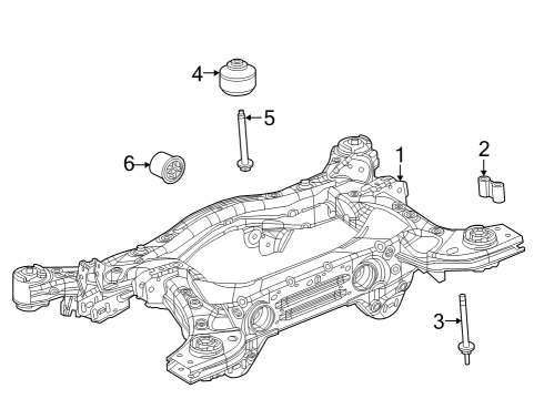 2022 Jeep Grand Cherokee Suspension Mounting - Rear Diagram
