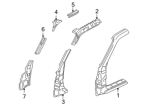 REINFMNT-Front Pillar Diagram for MR508462