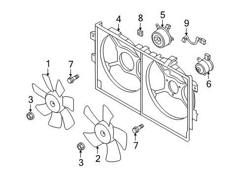 SHROUD-Cooling Fan Diagram for 1355A225