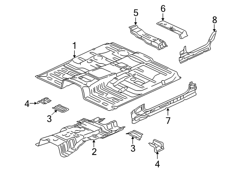 SILL-Front Floor Diagram for 5253F823