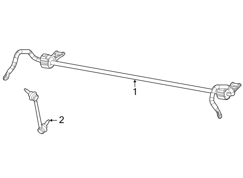 2024 Jeep Grand Cherokee Stabilizer Bar & Components - Rear Diagram