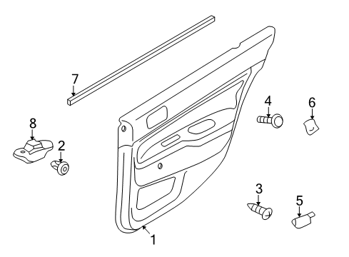 Panel-Rear Door Diagram for 7222A431XD