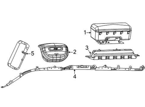 2023 Jeep Grand Cherokee L Air Bag Components Diagram 1