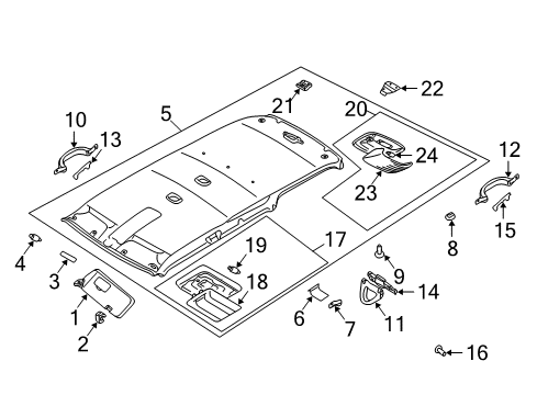 Headliner Diagram for MR633189