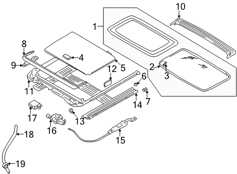 SUNROOF Diagram for MR341014