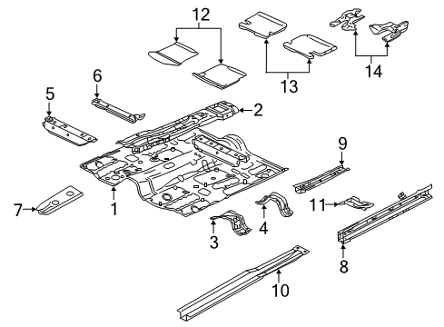 SILL-Front Floor Diagram for 5253L510