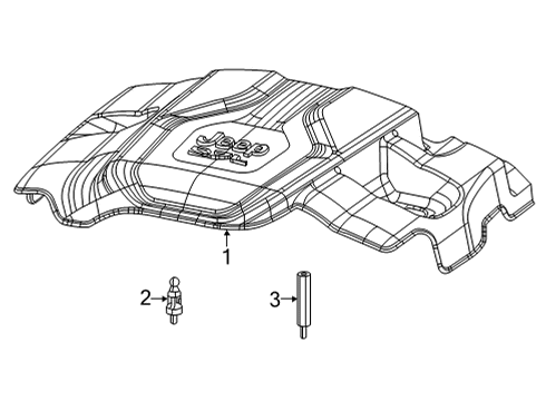 2023 Jeep Grand Cherokee L Engine Appearance Cover Diagram 2