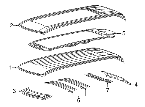 2023 Ram 1500 Roof & Components Diagram 1