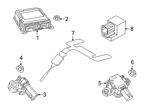 2022 Jeep Renegade Air Bag Components Diagram 2