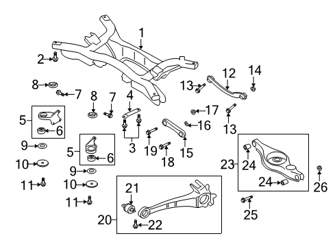 Arm-Rear Suspension Trailing Diagram for 4125A013