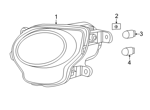 Lamp-Park And Turn Signal Diagram for 68111134AB